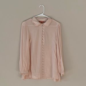 ModCloth Pink Peter Pan Collar Blouse